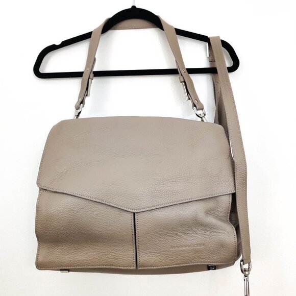 Massaccesi Minerva Midi Bag in Pebbled Taupe - Picture 11 of 11